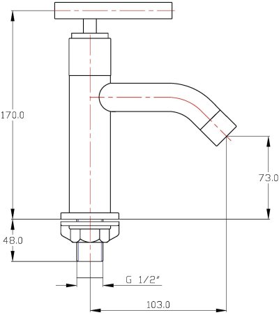 BF-117-1 ก๊อกอ่างล้างหน้าเซรามิควาล์ว รุ่น ELEMENT