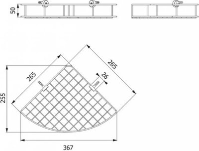 HW103-W103B ชั้นวางของแบบโค้งกลาง W103B