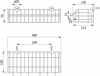 HW102-W102 ชั้นวางของแบบยาว W102