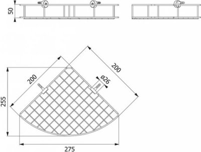 HW103-W103A ชั้นวางของแบบโค้งเล็ก W103A