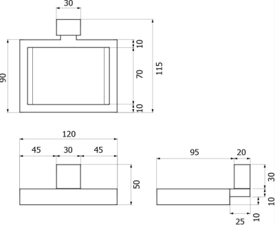 FBVHB-O107AS ที่วางสบู่แบบสี่เหลี่ยม รุ่น BOX