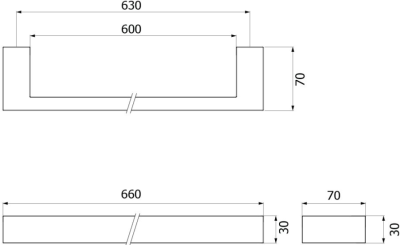 FBVHB-O101AS ราวแขวนผ้าแบบสี่เหลี่ยม 600MM. รุ่น BOX