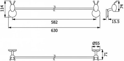 HM101-M101 ราวแขวนผ้า M101 600MM. รุ่น MOD