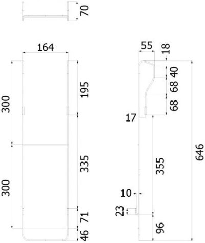 HW206-W206L ที่แขวนตะแกรง สำหรับตู้อาบน้ำ