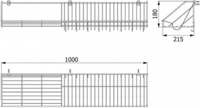 HW106-W106D5 ตะแกรงวางจานติดผนัง 1000MM.W106D5