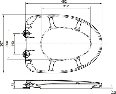 TC281SJ ฝารองนั่ง แบบ SOFT CLOSE