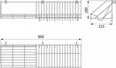 HW106-W106D6 ตะแกรงวางจานติดผนัง 800MM.W106D6