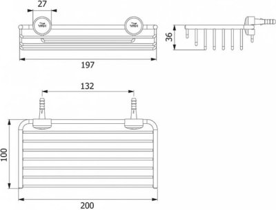 HW304-W304 สี่เหลี่ยมชั้นเดียว W304