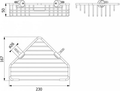 HW301-W301 ชั้นเดี่ยวเข้ามุม W301