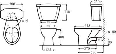 CR7145P-WT สุขภัณฑ์ แบบสองชิ้น 6 ลิตร