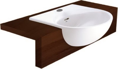 C021 อ่างล้างหน้า แบบฝังครึ่งเคาน์เตอร์ รุ่น HELEN