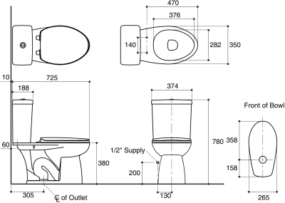 K-99293X-S-WK สุขภัณฑ์ แบบสองชิ้น 3.75 ลิตร รุ่น KARE