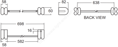 TF-9337-WT ราวแขวนผ้า รุ่น ADOLA