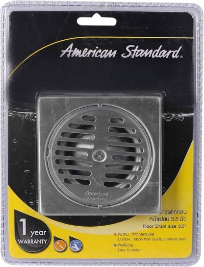 A-8200-N ตะแกรงกันกลิ่น สแตนเลส สำหรับท่อพีวีซี 2 - 2.5 นิ้ว หน้าตะแกรง 3.5 นิ้ว