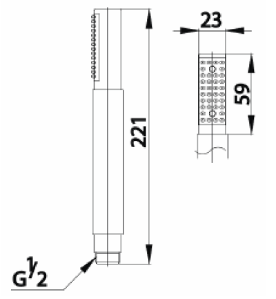 S45V(HM) หัวฝักบัว 1 ฟังก์ชั่น