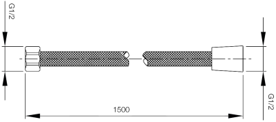 WS-8815 สายฝักบัว สแตนเลส ยาว 1.50 เมตร