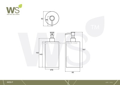 4450-F ที่ใส่สบู่เหลว แบบขวดปั๊ม