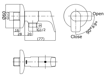 TTWR103KR วาล์วเปิด-ปิดน้ำ รุ่น REI-S