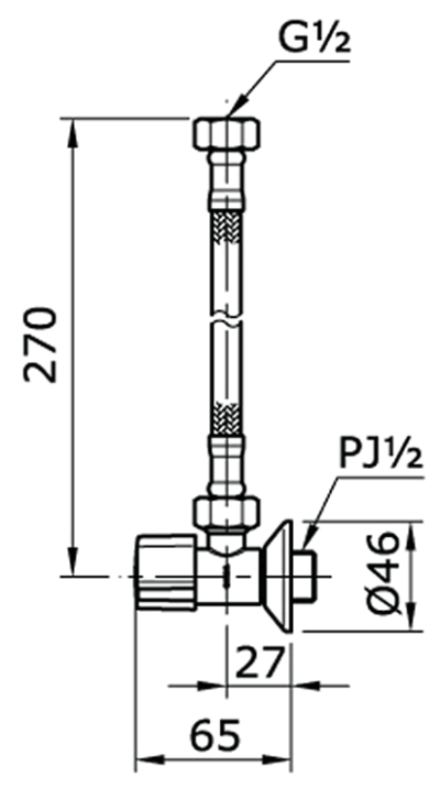 TX277S วาล์วเปิด-ปิดน้ำ พร้อมสายน้ำดี