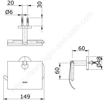 TX703AESV1 ที่ใส่กระดาษชำระ รุ่น EGO II