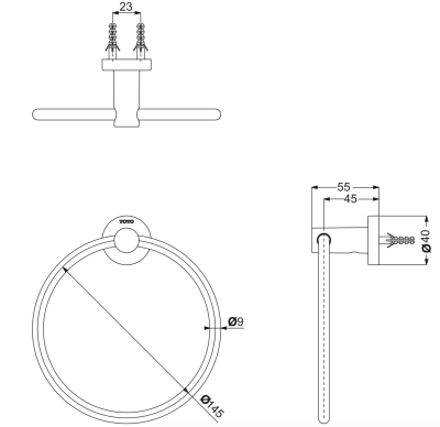 YTT406 ห่วงแขวนผ้า