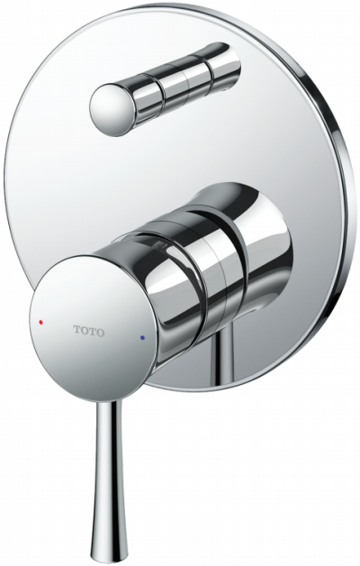 TBS02304T ก๊อกผสมสำหรับลงอ่างอาบน้ำและยืนอาบ ชนิดฝังผนัง พร้อมชุดเปลี่ยนทิศทางน้ำ