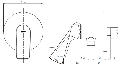 TTWR106KR วาล์วเปิด-ปิดน้ำ