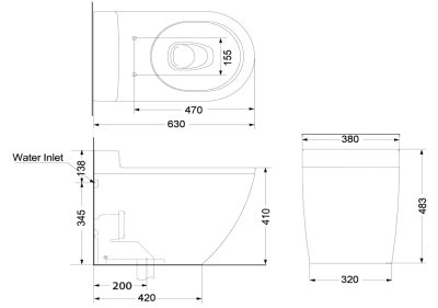 CWT763 สุขภัณฑ์ แบบตั้งพื้น