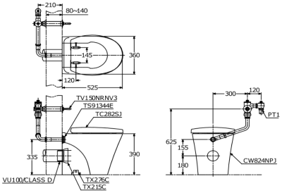 CWT824NPJT1 สุขภัณฑ์ แบบตั้งพื้น รุ่น AVANTE