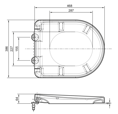 TC384CVK ฝารองนั่ง ยูเรีย เรซิ่น แบบ SOFT CLOSE