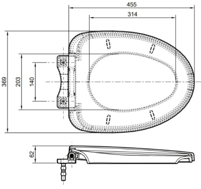 TC385VS ฝารองนั่ง แบบ SOFT CLOSE