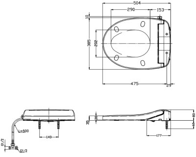 TCW07S ECO WASHER ฝารองนั่ง อัตโนมัติ