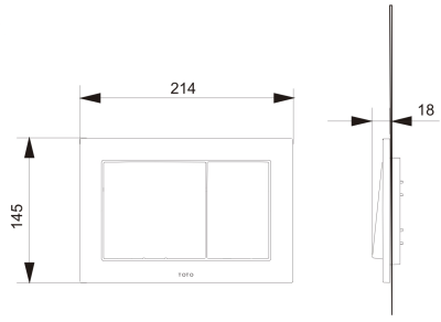 MB007DCP ชุดกดชำระชักโครก แบบ 2 ระบบ สำหรับหม้อน้ำซ่อนผนัง