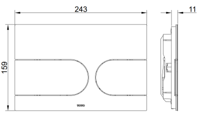 MB175M#SS ชุดกดชำระชักโครก แบบ 2 ระบบ สำหรับหม้อน้ำซ่อนผนัง