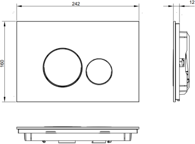 MB176G#WH ชุดกดชำระชักโครก แบบ 2 ระบบ สำหรับหม้อน้ำซ่อนผนัง