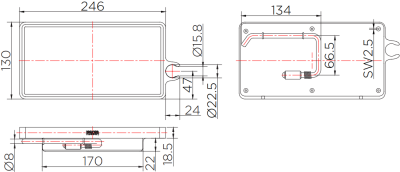 KB-13-351-11 ที่ใส่กระดาษชำระพร้อมที่วางของและขอแขวนในตัว