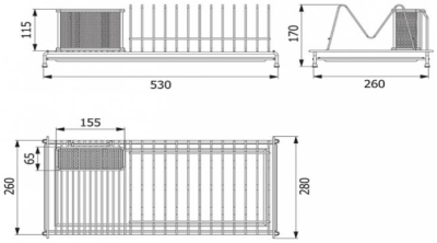 HW106-W106O ชั้นวางจาน ตะเกียบ ช้อนพร้อมถาด