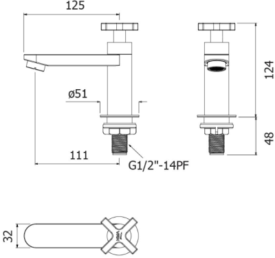 HFVSB-2000M3 ก๊อกเดี่ยวอ่างล้างหน้าแบบตั้งพื้น รุ่น AXIS