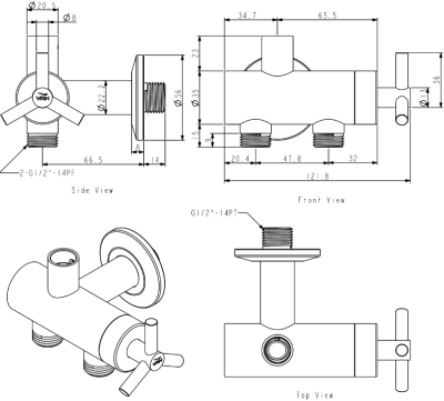 HFVSB-312023 ก๊อกฝักบัวเดี่ยวแบบติดผนัง 115QKS รุ่น NEW CROSS
