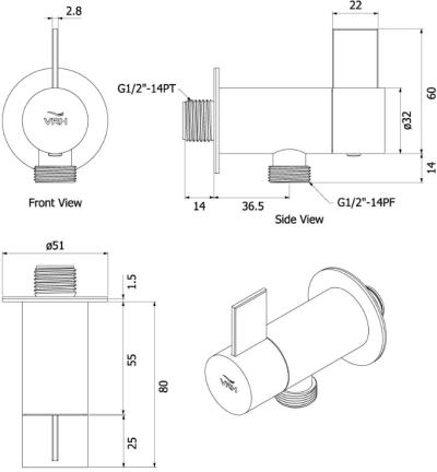 HFVSB-3120H2 ก๊อกฝักบัวเดี่ยวติดผนัง(สาย) รุ่น HYBRID
