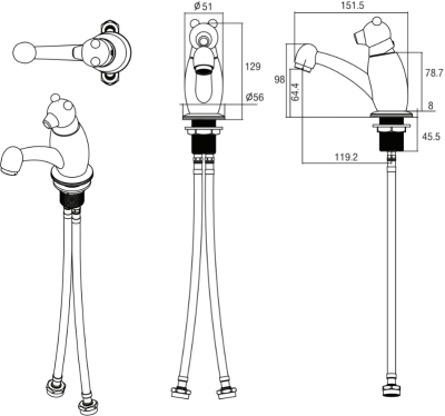HFVSP-200191 ก๊อกเดี่ยวผสมอ่างล้างตั้งพื้น รุ่น PORLAR.B