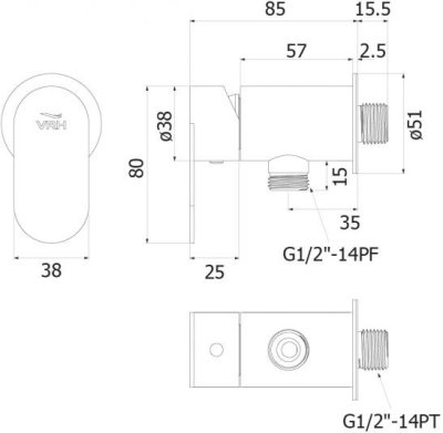 HFVSP-3120F1 ก๊อกเดี่ยวฝักบัว แบบติดผนัง รุ่น FLOW