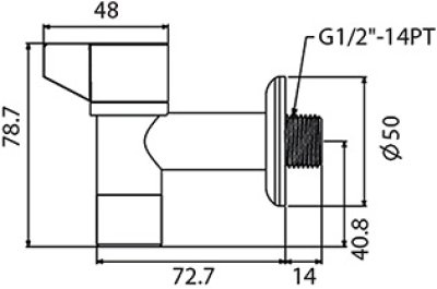 HFHCC-7120Y2 ก๊อกสนามเทอร์โมพลาสติกแบบติดผนัง รุ่น COCO