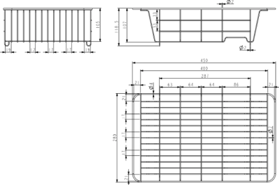 HWHOY-H107 ตะแกรงคว่ำจานวางขอบอ่าง