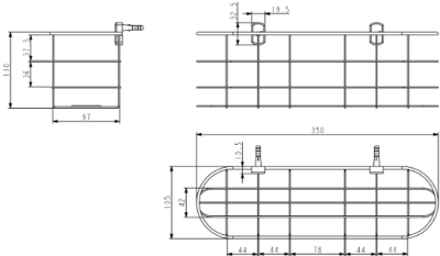 HWHOY-H109F ชั้นวางเอนกประสงค์โค้ง 350 MM.