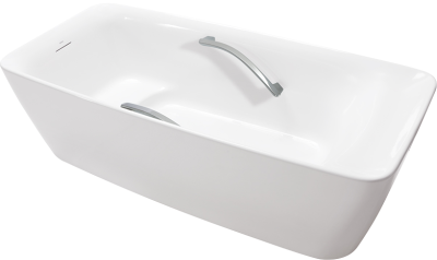 PJY1724PW#MW อ่างอาบน้ำหินอ่อนสังเคราะห์ แบบไม่มีมือจับ (Matte white)