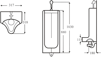 7553-WT โถปัสสาวะชาย แบบตั้งพื้น รุ่น BEACH