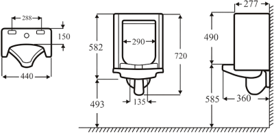 7537-WT โถปัสสาวะชาย รุ่น EXTRA 1
