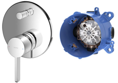 TBG11S04T ก๊อกผสมสำหรับลงอ่างอาบน้ำและยืนอาบชนิดฝังผนัง พร้อมชุดเปลี่ยนทิศทางน้ำ