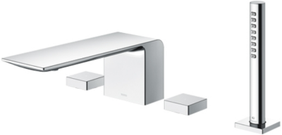 TBS01201T ก๊อกผสมสำหรับลงอ่างอาบน้ำ ชนิดติดเคาน์เตอร์ (3 รูก๊อก)